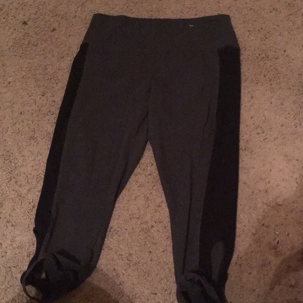 Grey and black leggings